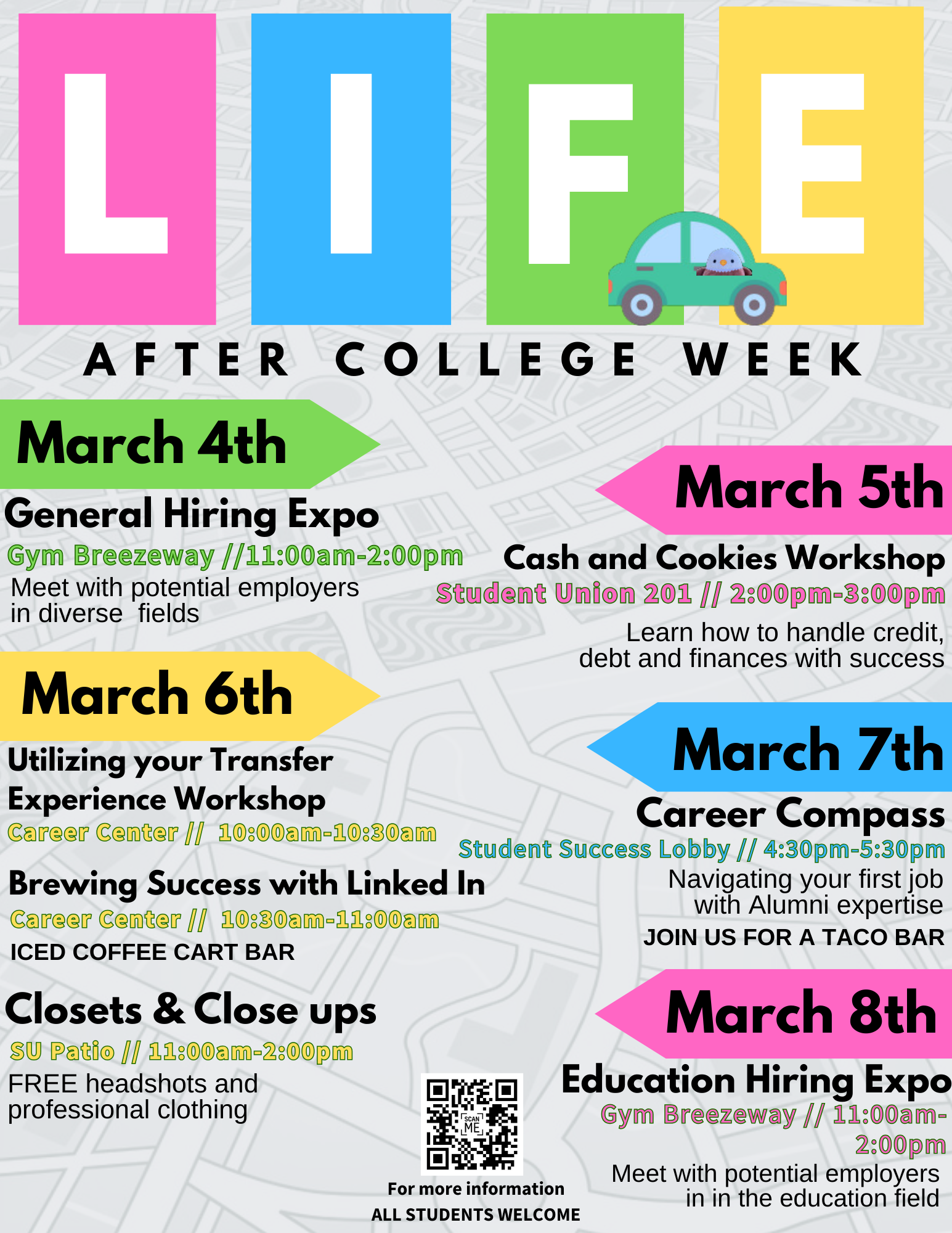 Life After College week events